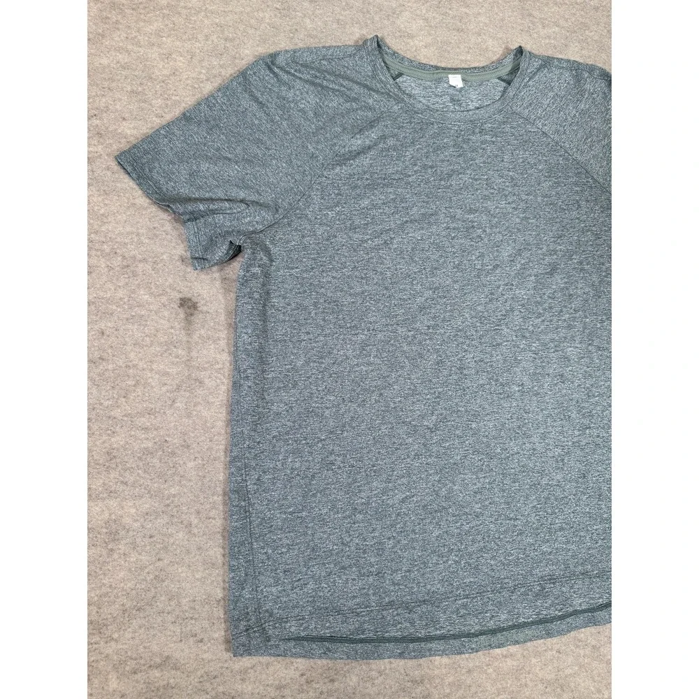 Lululemon Shirt Womens 14 Gray Raglan Short Sleeve Yoga Athletic Top Lightweight
